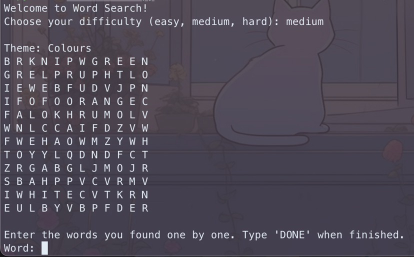 CLI Word Search