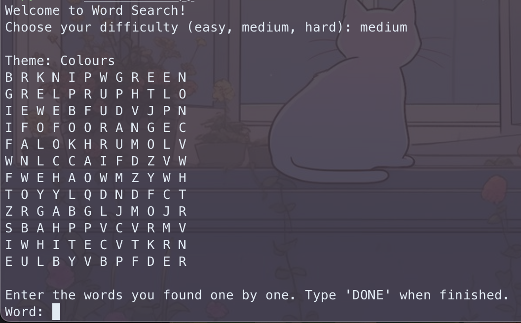 CLI Word Search